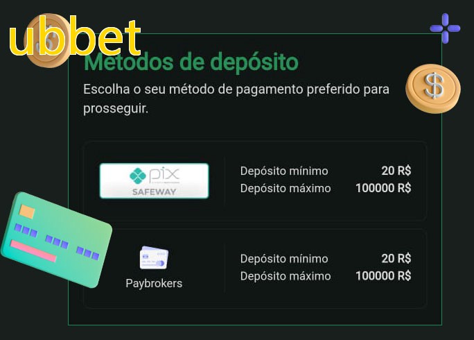 O cassino ubbetbet oferece uma grande variedade de métodos de pagamento